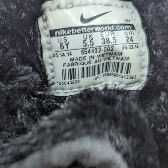 NIKE Roshe Run Black Nylon Lace Up Running Sneaker Boots Youth Sz 6 / Wmn's Sz 8 - Picture 12 of 14